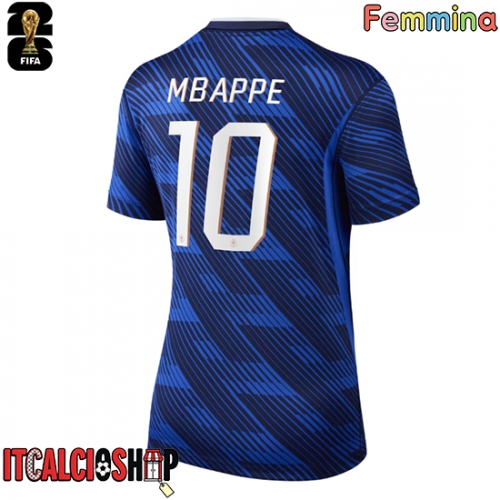 Francia Kylian Mbappe #10 Prima Maglia Femmina Mondiali 2026 Manica Corta